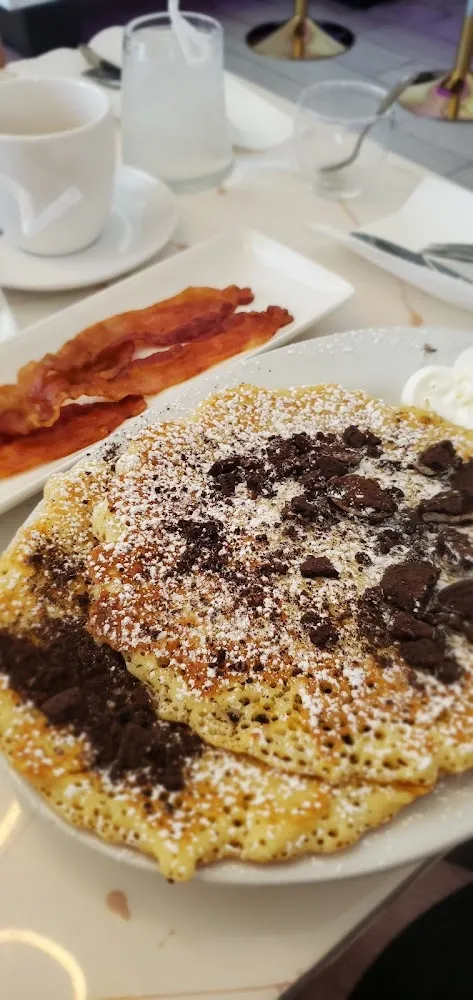 Oreo Pancakes and Bacon